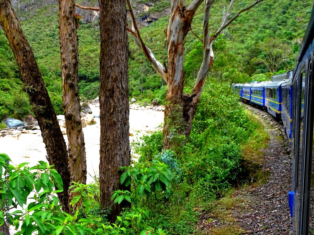 South America, Peru, the Cusco - Machu Picchu - Cusco railway line South America, Peru, the Cusco - Machu Picchu - Cusco railway line
