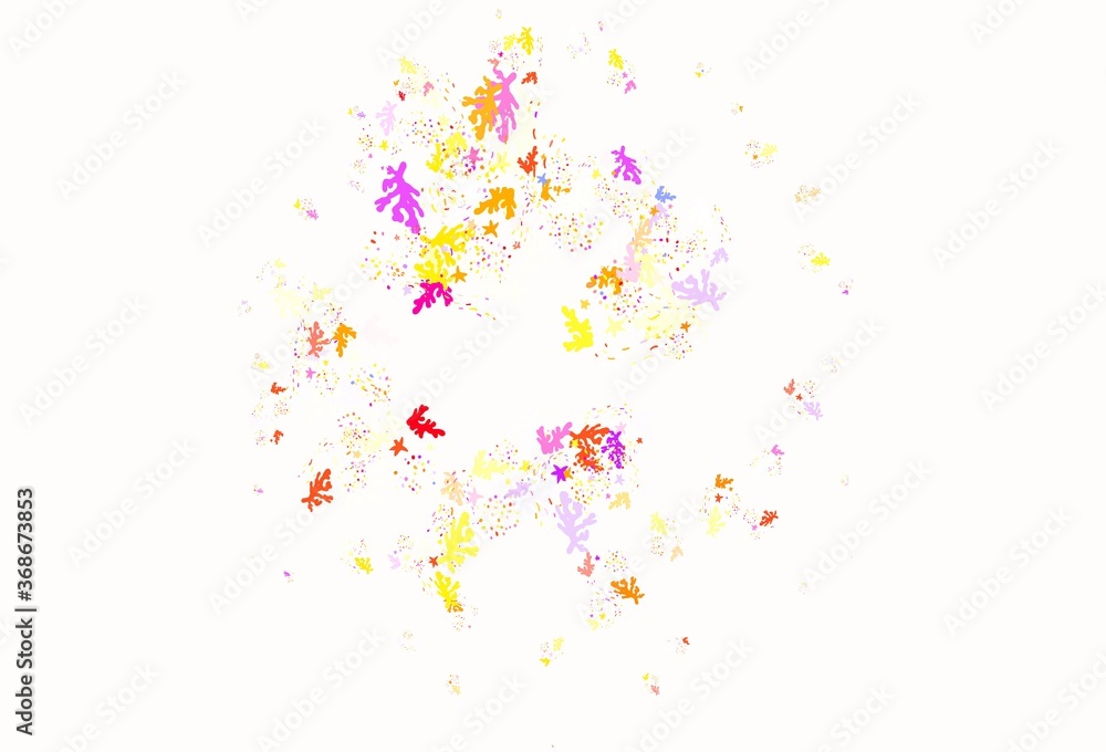 Obraz premium Light Blue, Yellow vector backdrop with memphis shapes.