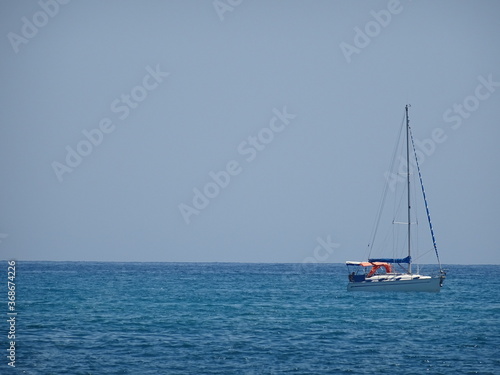 yacht in the sea © Katsiaryna