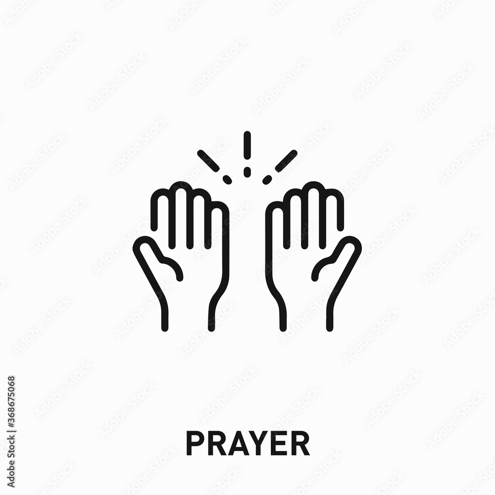 prayer icon vector. prayer sign symbol for your design prayer icon vector. prayer sign symbol for your design