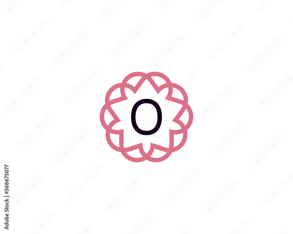 Abstract linear number 0 logo icon design modern minimal style illustration. Premium digit round wreath frame line emblem sign symbol mark logotype Abstract linear number 0 logo icon design modern minimal style illustration. Premium digit round wreath frame line emblem sign symbol mark logotype