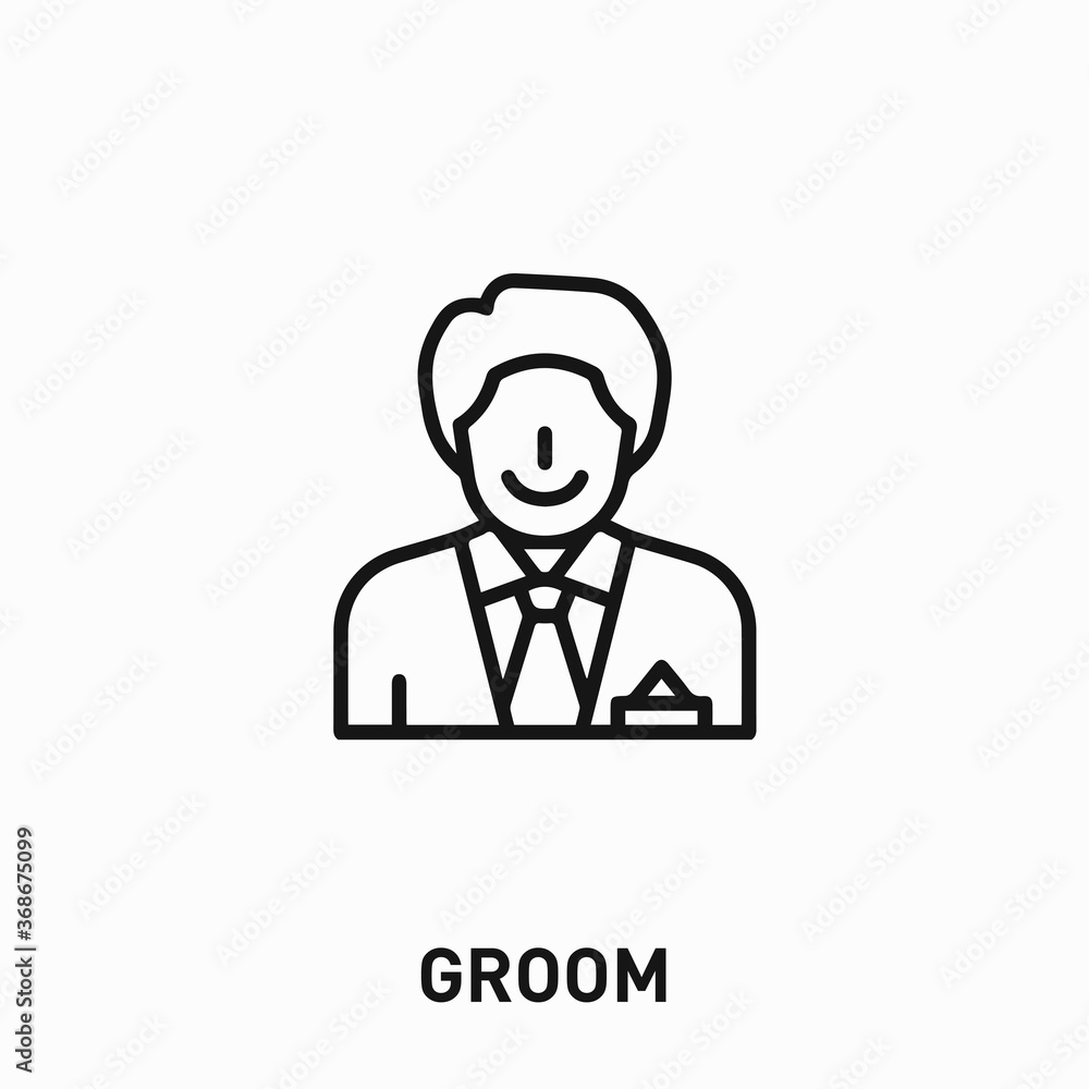 groom icon vector. groom sign symbol for your design	