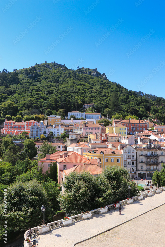 Landscape over the village of Sintra Portugal.