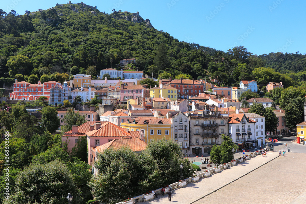 Landscape over the village of Sintra Portugal.