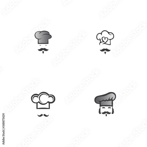 Hat chef logo template