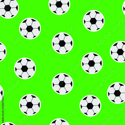 soccer ball pattern on the green background