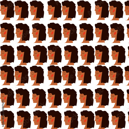 girl pattern, girl, illustrator, illustration, girl in reverie, girl with closed eyes, girl thinks, girl and dreams, girl likes to think, girl and thoughts, print for packets, print for packaging, pri