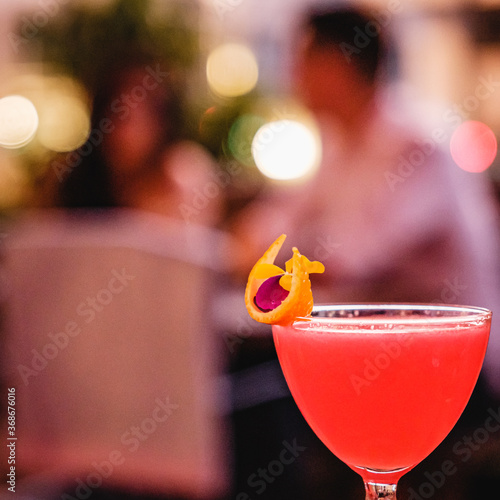 cocktail on a terrace