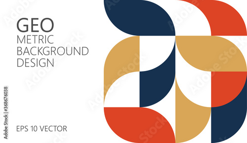 Abstract vector geometric pattern, background design in Bauhaus style, for web design, business card, invitation, poster, cover.