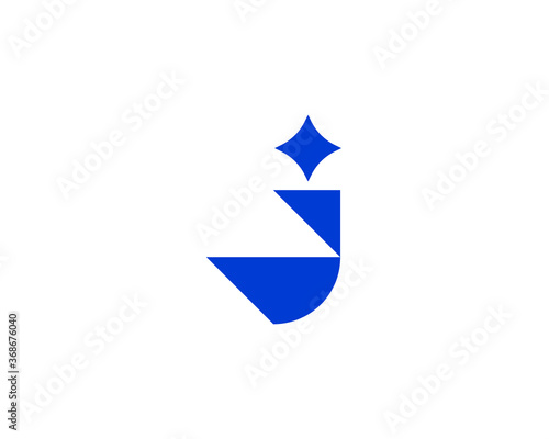 Abstract letter J logo icon design modern minimal style illustration. Creative alphabet from blue geometric shapes emblem sign symbol mark logotype. Free Download Abstract letter J logo icon design modern minimal style illustration. Creative alphabet from blue geometric shapes emblem sign symbol mark logotype. - GFXLoad