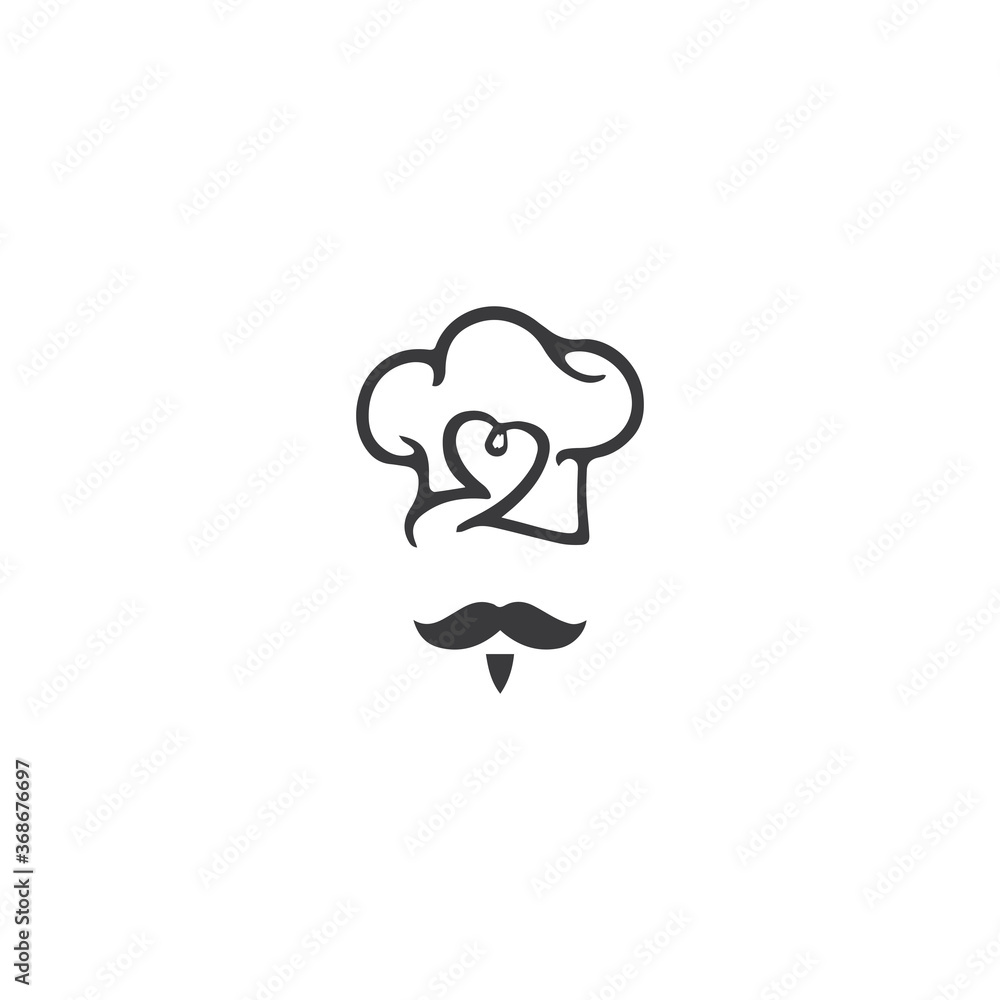 Hat chef logo template