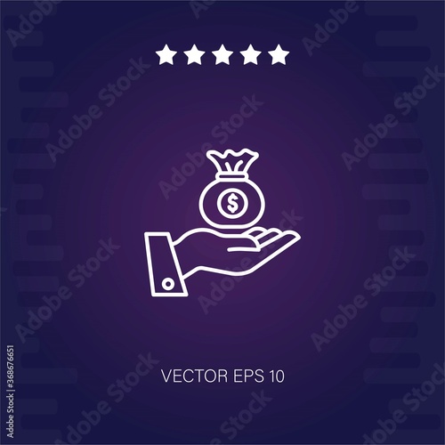 money bag vector icon vector illustration