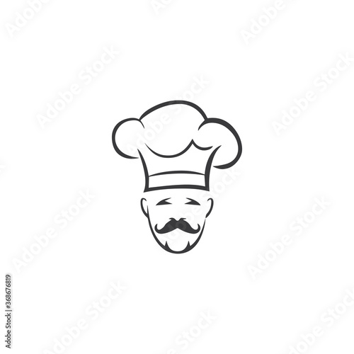 Hat chef logo template