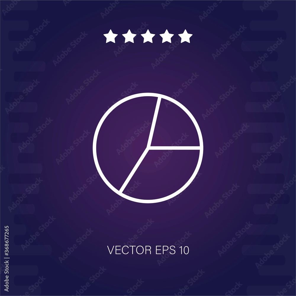 Obraz premium piechart vector icon vector illustration