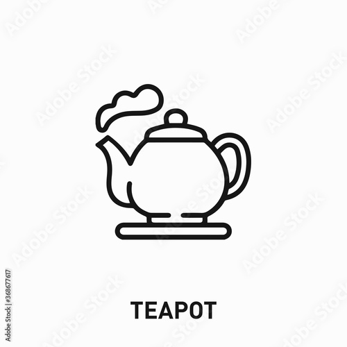 teapot icon vector. teapot sign symbol for your design	
