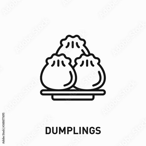 dumplings icon vector. dumplings sign symbol for your design	