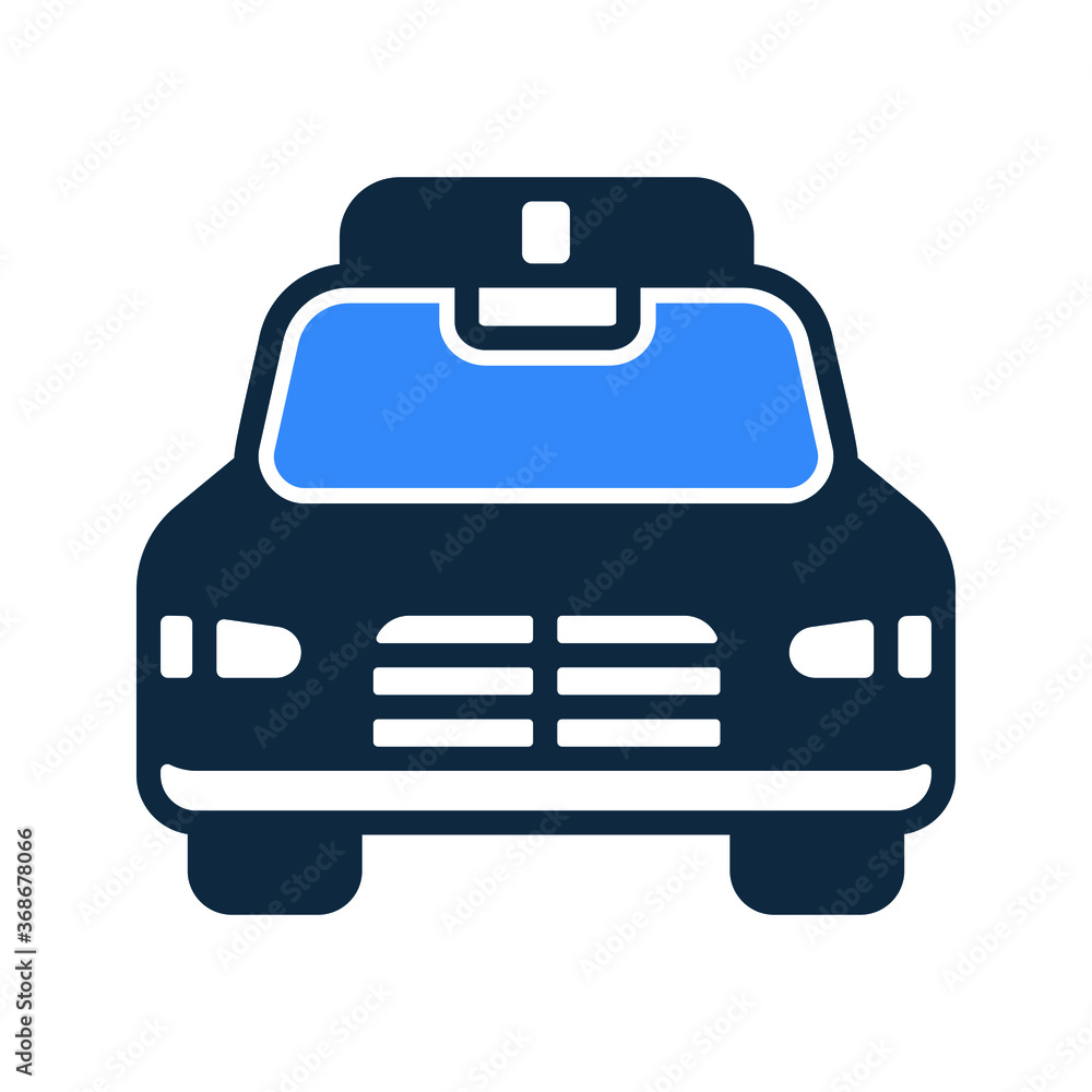 Police car icon / vector graphics