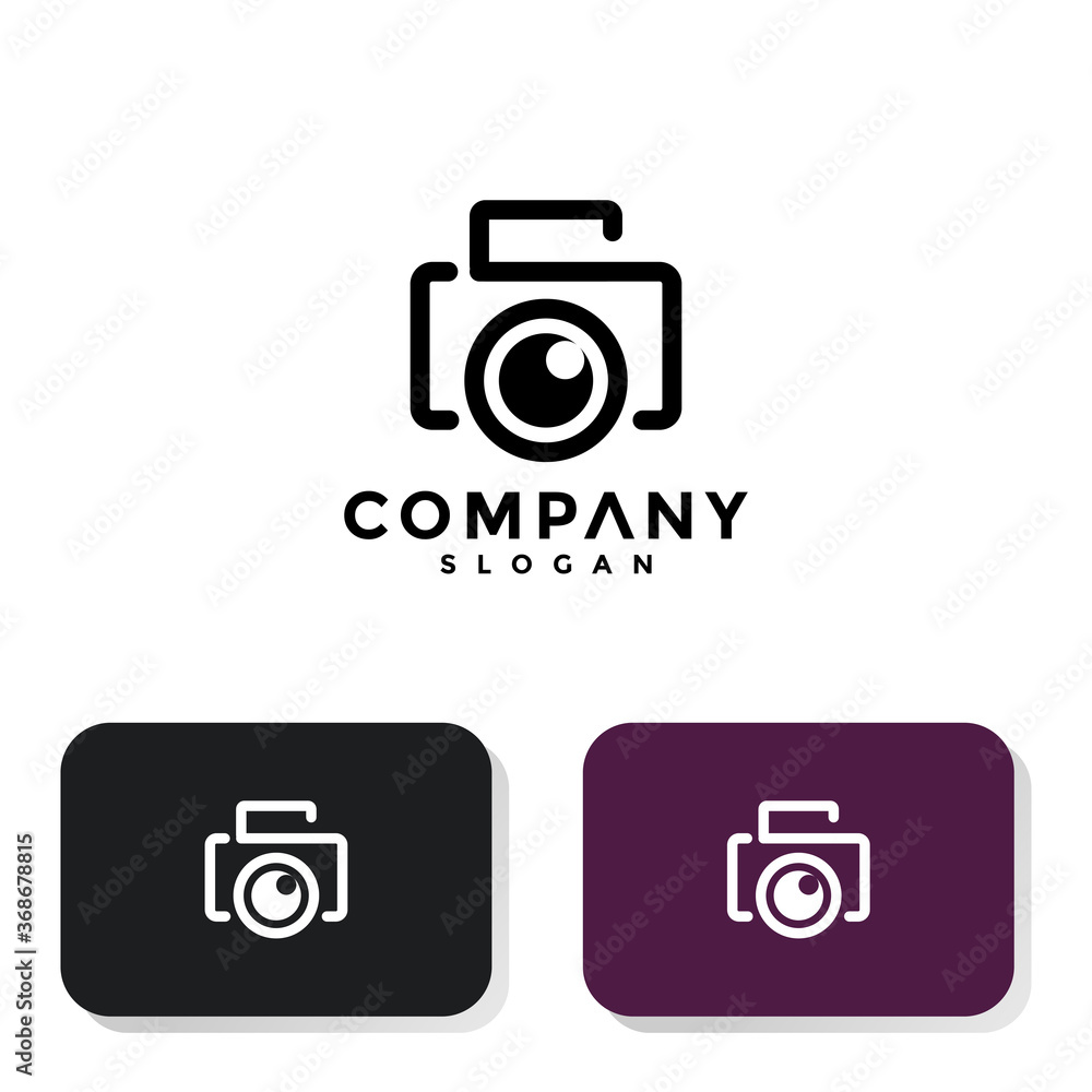 line simple camera logo line simple camera logo
