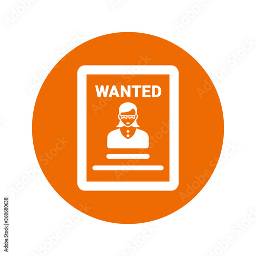 Poster, wanted person vector icon