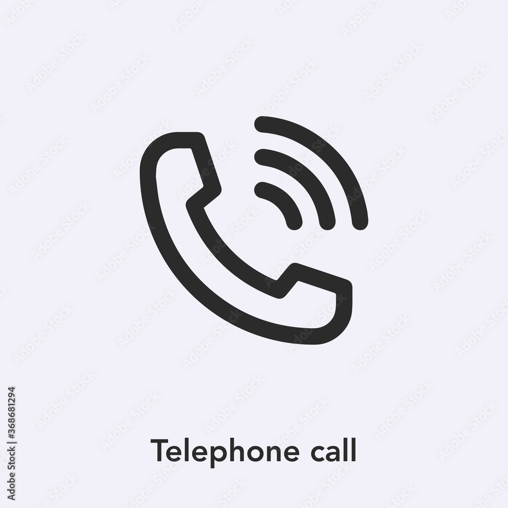 Fotografie telephone call icon vector sign symbol