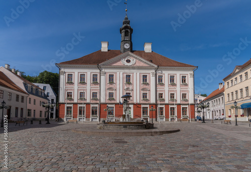City Hall Square, Tartu, the second largest city of Estonia. and the intellectual centre of the country, home to the nation's oldest and most renowned university