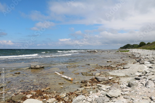 Hoburgen cliff area in the southernmost part of the Swedish island of Gotland, Sweden photo