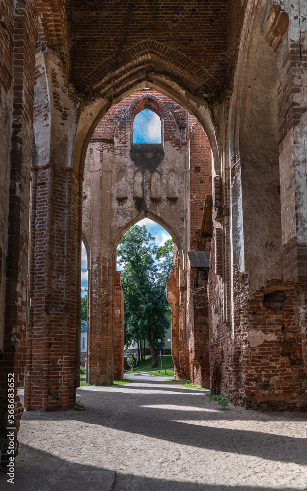 Ruins of the Tartu Cathedral (Dorpat Cathedral), a former Catholic church in Tartu (Dorpat), Estonia. The building is now an imposing ruin overlooking the lower town. Ruins of the Tartu Cathedral (Dorpat Cathedral), a former Catholic church in Tartu (Dorpat), Estonia. The building is now an imposing ruin overlooking the lower town.