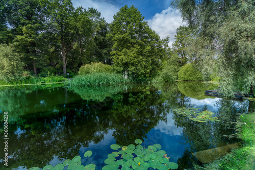 Beautiful University of Tartu Botanical Gardens in Tartu, the second largest city of Estonia. and the intellectual centre of the country, home to the nation's oldest and most renowned university © Luis