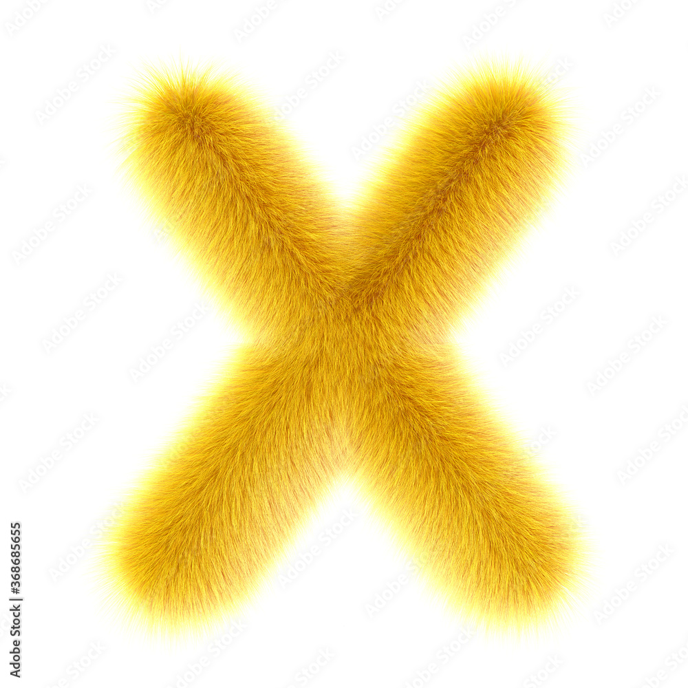 3d Duckling creative cute cartoon fur letter X 3d Duckling creative cute cartoon fur letter X