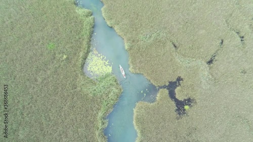 Faaker See with Schilf-Mäander in Carinthia, Austria photo