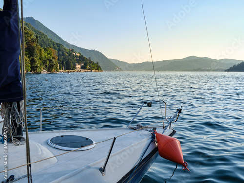 Sailboat in the Lake Como