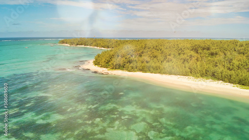 Mauritius Island. Aerial view of beautiful landscape from drone