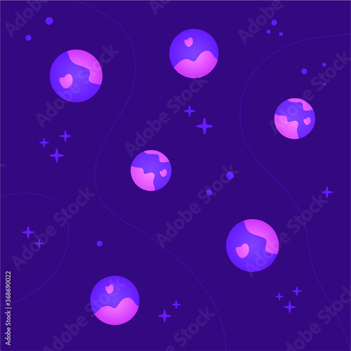 Planet abstract pattern. Cosmos background