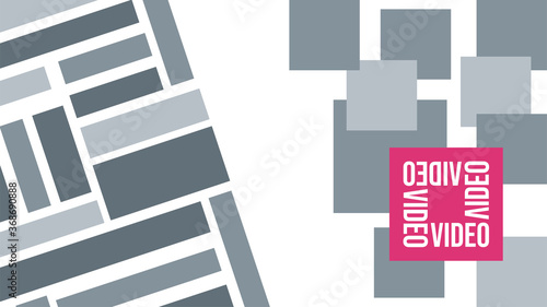 Virtual background for video conferencing. Gray block pattern. Blocks of different sizes. Template for courses or webinars