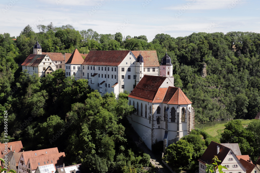 Blick auf Haigerloch mit Schloss und Schlosskirche