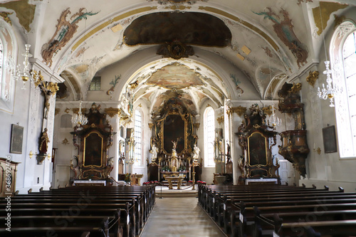 Fototapeta barocke Stadtpfarrkirche St. Johann Evangelist Sigmaringen
