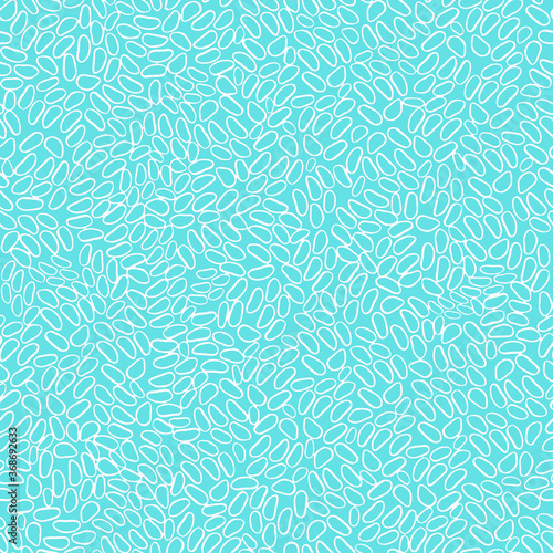 Animal print with dots. Simple light blue and white boho background, seamless pattern. Scandinavian style, design for wallpaper, fabric, textile, wrapping paper.