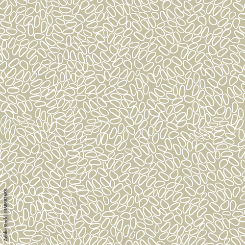 Animal print with dots. Simple beige and white background, seamless pattern. Coloring book, page. Scandinavian style, design for wallpaper, fabric, textile, wrapping paper. 