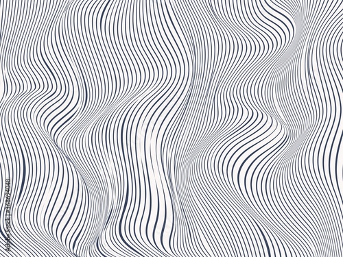 monochrome dark blue abstract spectrum curved wavy vertical linear pattern for background, wallpaper, texture, banner, label etc. vector design