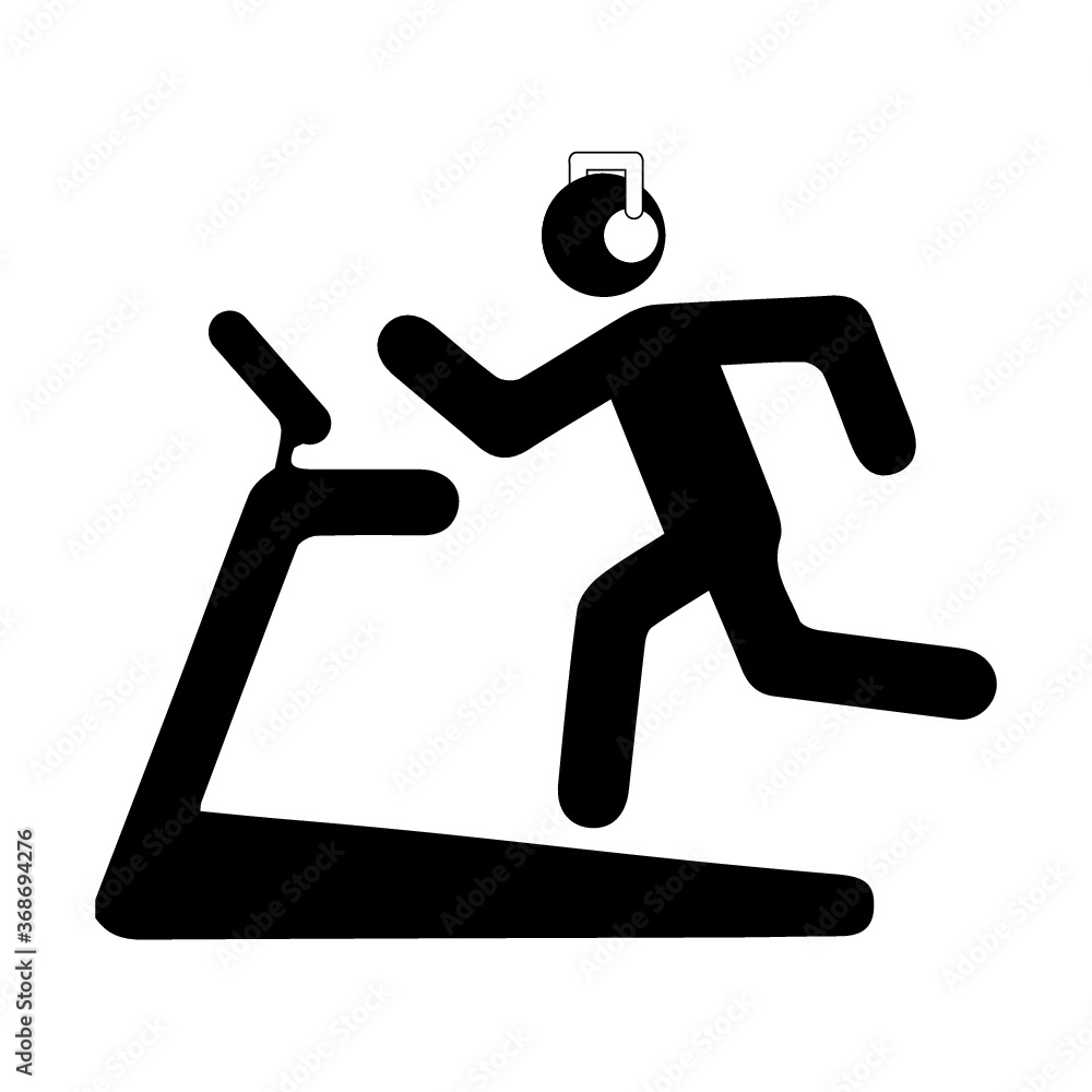 Man on treadmill Icon Man on treadmill Icon