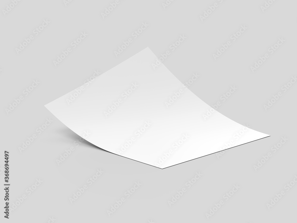 Blank paper sheet in A4 format Blank paper sheet in A4 format