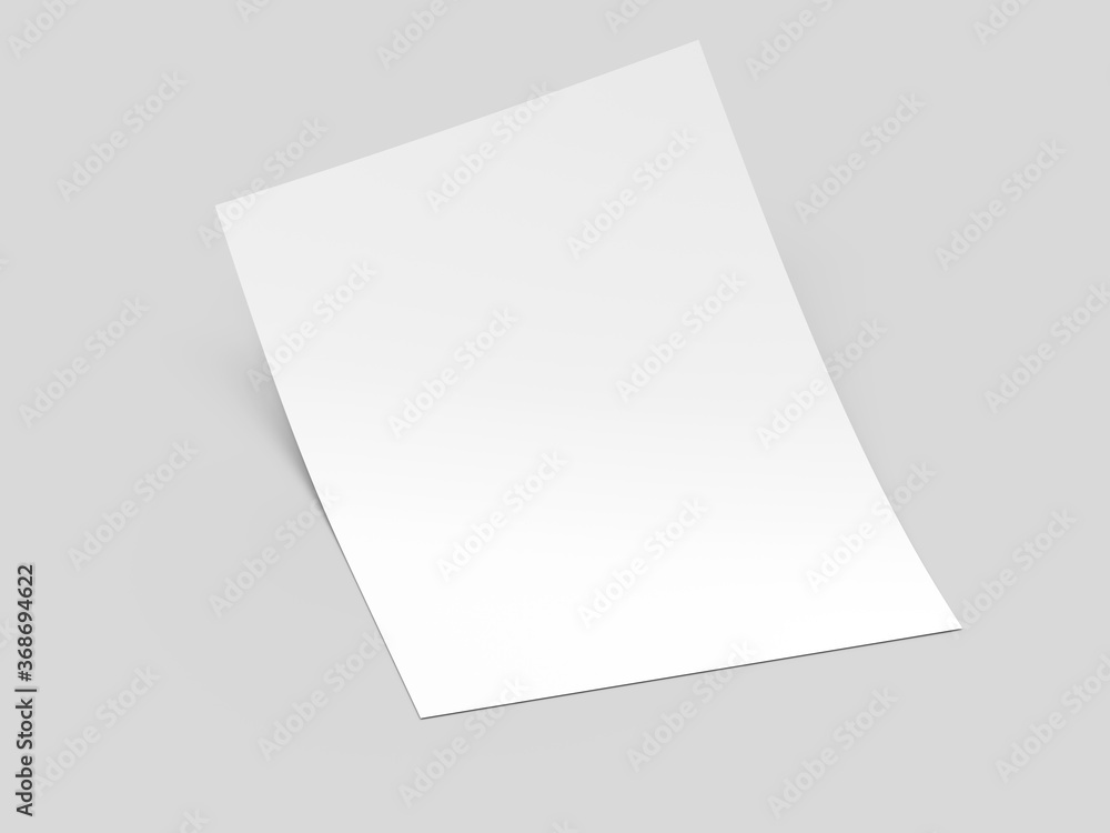 Blank paper sheet in A4 format Blank paper sheet in A4 format