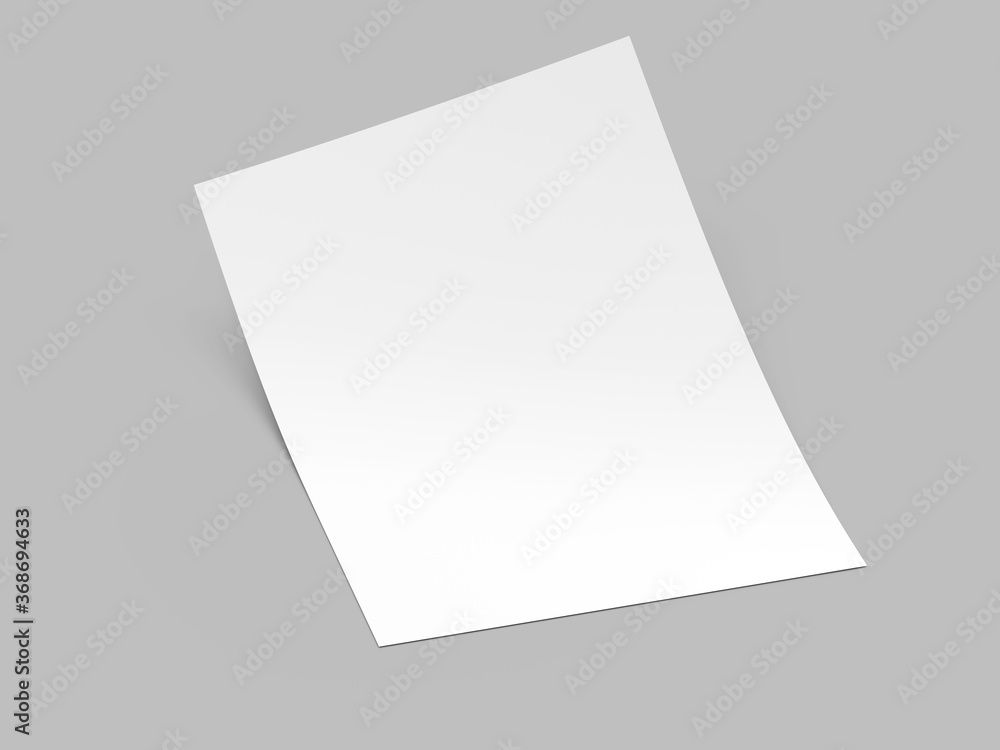 Blank paper sheet in A4 format Blank paper sheet in A4 format