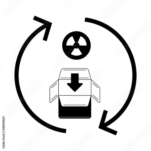 dangerous good in handbag symbol icon vector