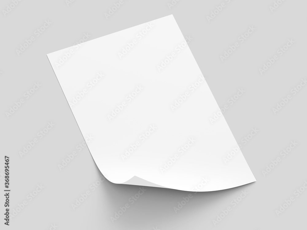 Blank paper sheet in A4 format Blank paper sheet in A4 format