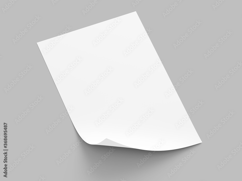 Blank paper sheet in A4 format Blank paper sheet in A4 format