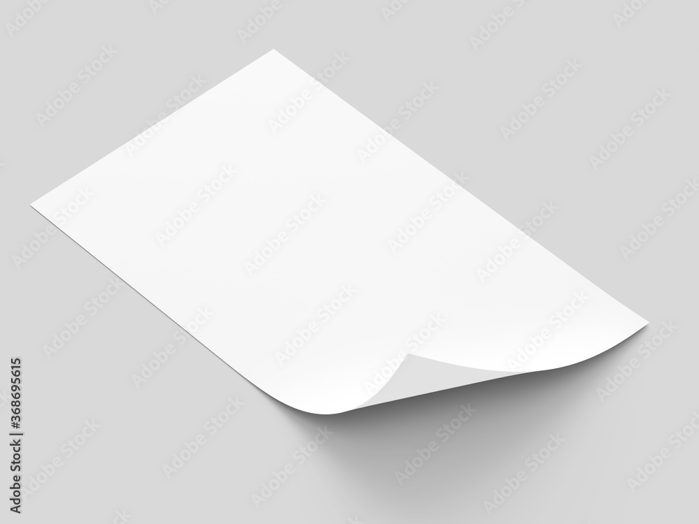 Blank paper sheet in A4 format Blank paper sheet in A4 format