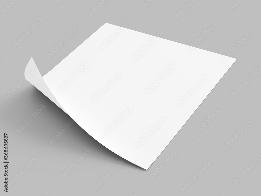 Blank paper sheet in A4 format Blank paper sheet in A4 format
