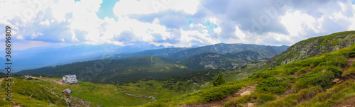 panoramic view of the mountains in summer - Rila Bulgaria