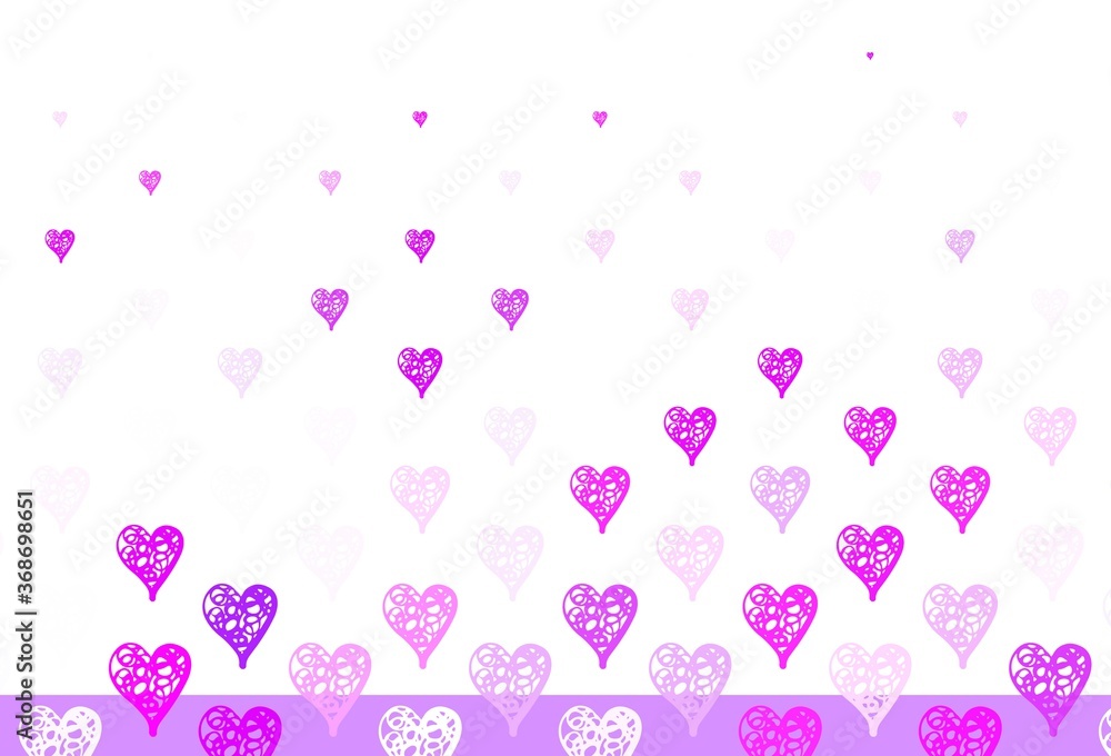 Light Purple vector background with hearts. Light Purple vector background with hearts.